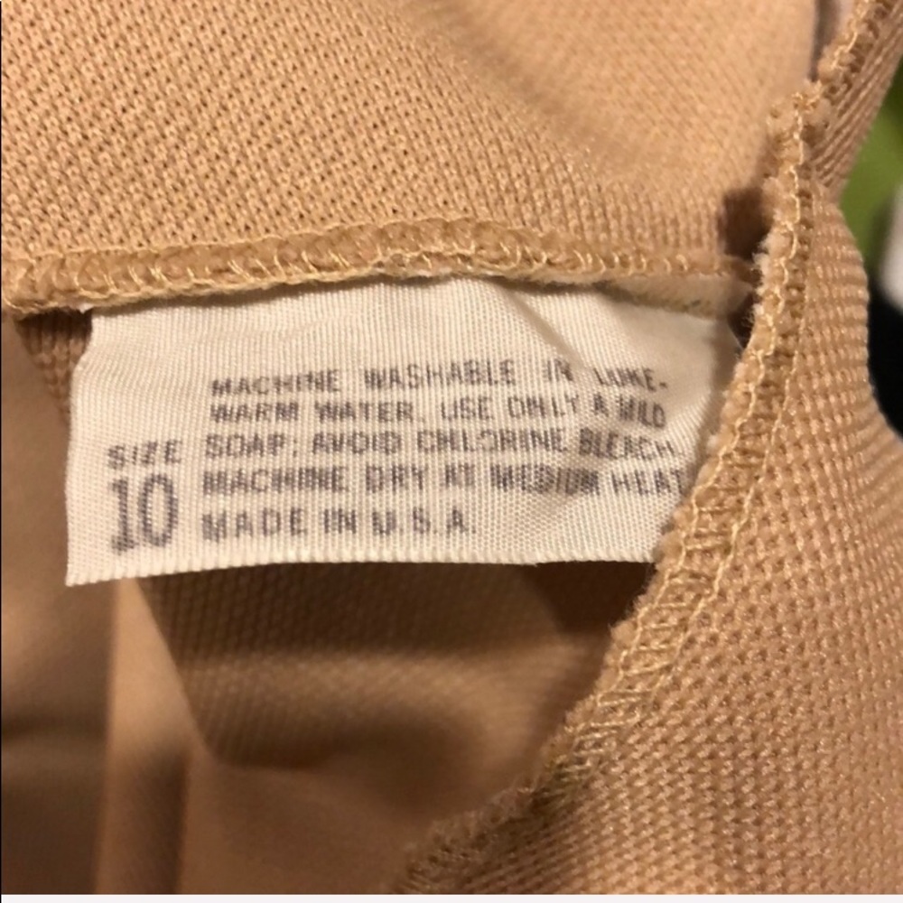 Vintage Jantzen Uniform Top/jacket 1960's tan white polyester - Picture 6 of 7